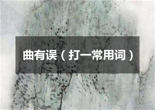 曲有误（打一常用词）