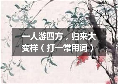 一人游四方，归来大变样（打一常用词）