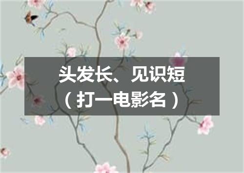 头发长、见识短（打一电影名）