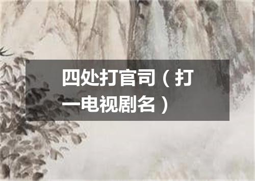 四处打官司（打一电视剧名）
