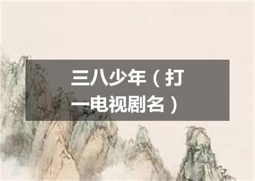 三八少年（打一电视剧名）