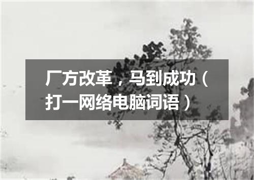 厂方改革，马到成功（打一网络电脑词语）
