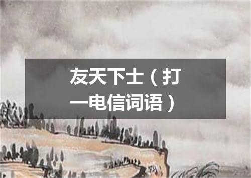 友天下士（打一电信词语）