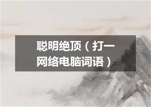 聪明绝顶（打一网络电脑词语）