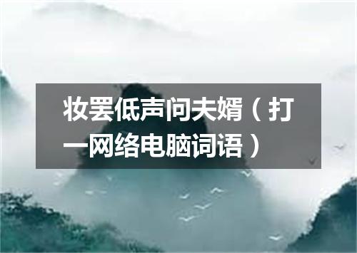 妆罢低声问夫婿（打一网络电脑词语）