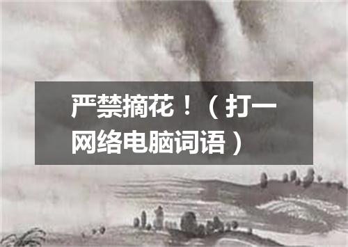 严禁摘花！（打一网络电脑词语）
