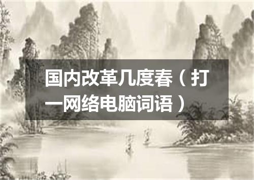 国内改革几度春（打一网络电脑词语）
