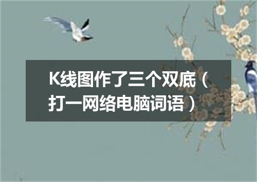 K线图作了三个双底（打一网络电脑词语）