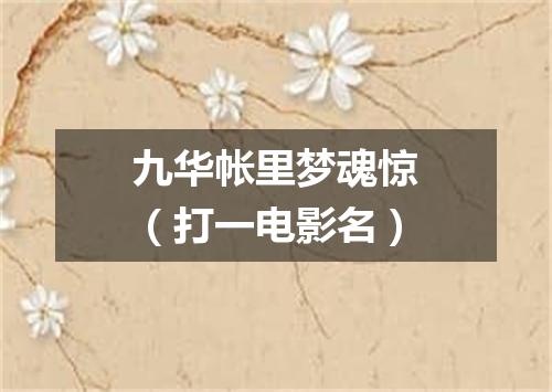 九华帐里梦魂惊（打一电影名）