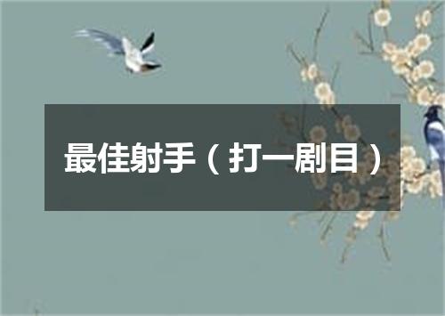 最佳射手（打一剧目）