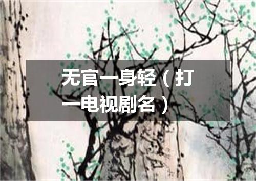 无官一身轻（打一电视剧名）