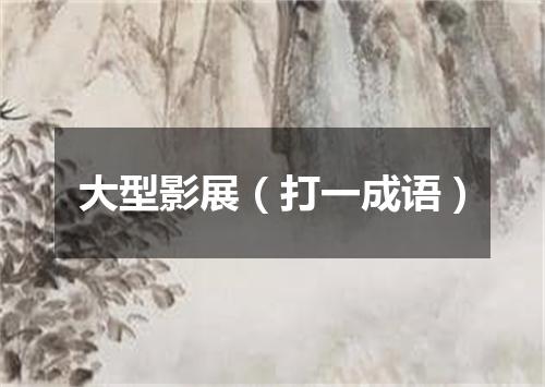 大型影展（打一成语）