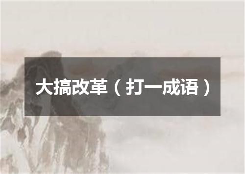 大搞改革（打一成语）