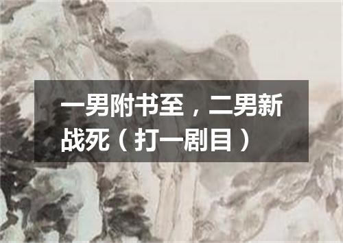 一男附书至，二男新战死（打一剧目）