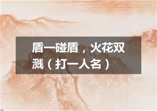 盾一碰盾，火花双溅（打一人名）