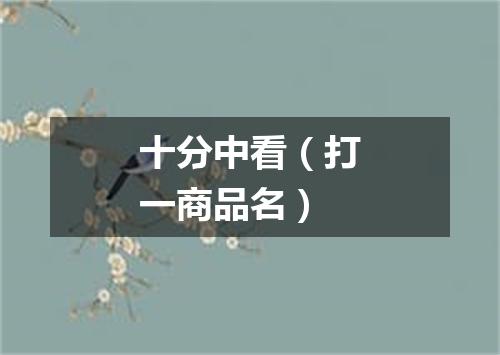 十分中看（打一商品名）