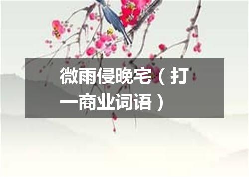 微雨侵晚宅（打一商业词语）