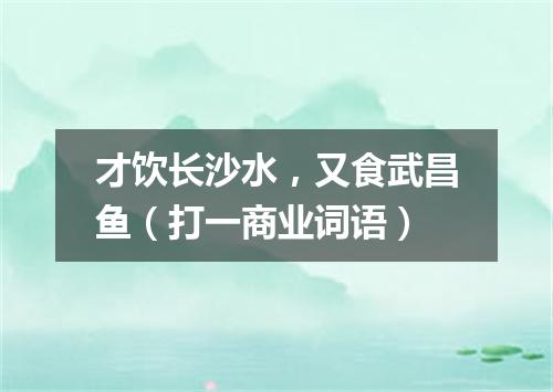 才饮长沙水，又食武昌鱼（打一商业词语）