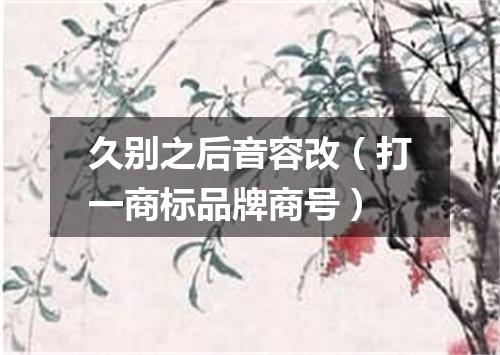 久别之后音容改（打一商标品牌商号）