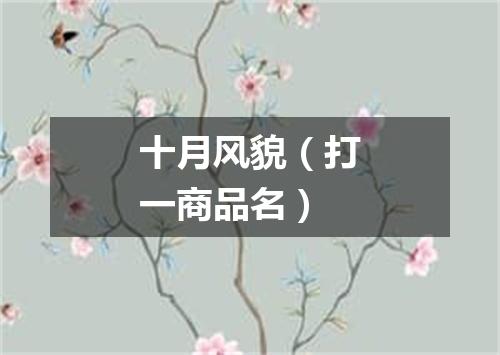 十月风貌（打一商品名）