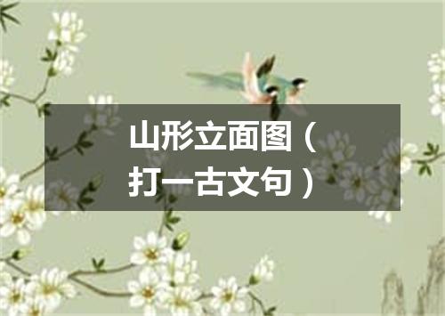 山形立面图（打一古文句）