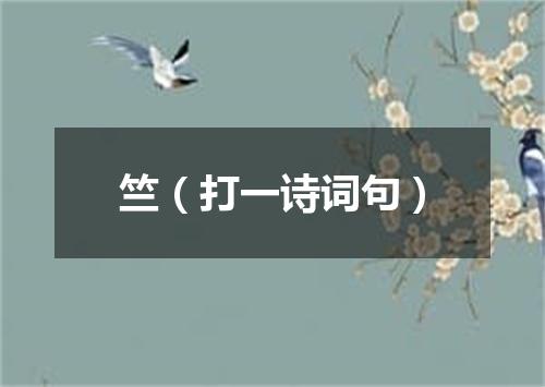竺（打一诗词句）