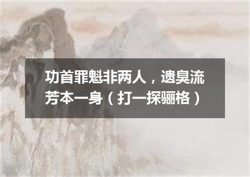功首罪魁非两人，遗臭流芳本一身（打一探骊格）