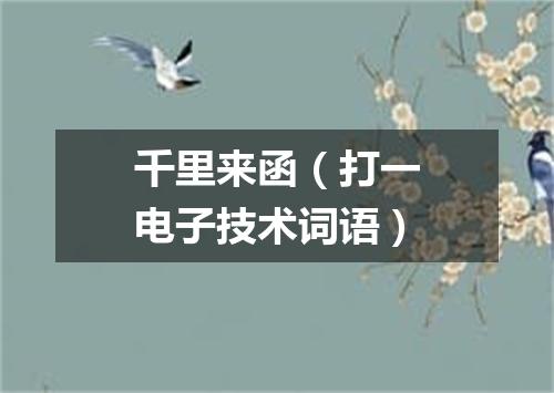 千里来函（打一电子技术词语）
