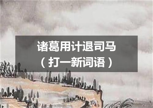 诸葛用计退司马（打一新词语）