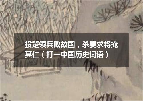 投楚领兵败故国，杀妻求将掩其仁（打一中国历史词语）