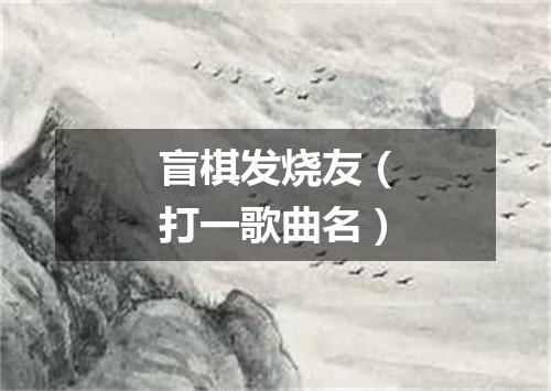 盲棋发烧友（打一歌曲名）