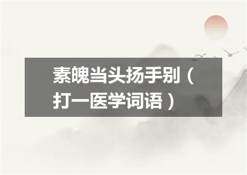 素魄当头扬手别（打一医学词语）