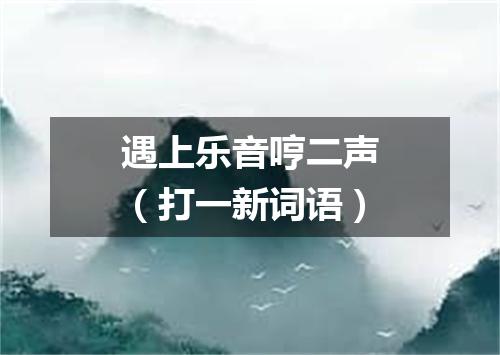 遇上乐音哼二声（打一新词语）
