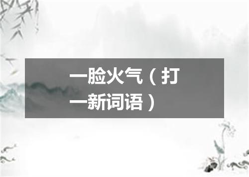 一脸火气（打一新词语）