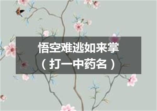 悟空难逃如来掌（打一中药名）