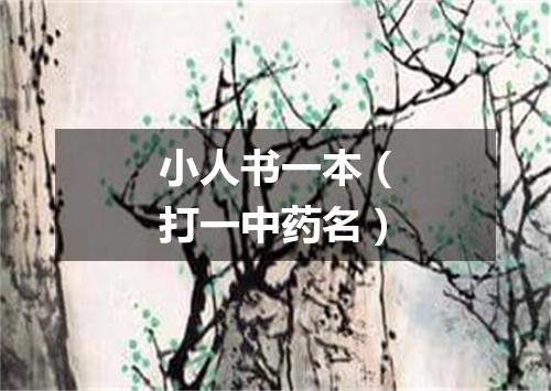 小人书一本（打一中药名）