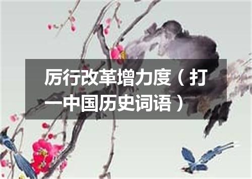 厉行改革增力度（打一中国历史词语）