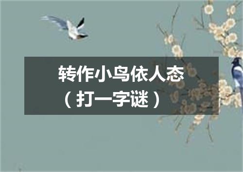 转作小鸟依人态（打一字谜）
