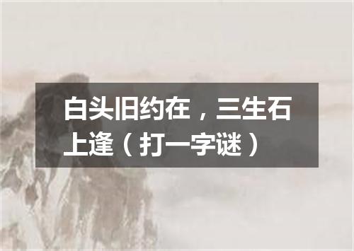 白头旧约在，三生石上逢（打一字谜）