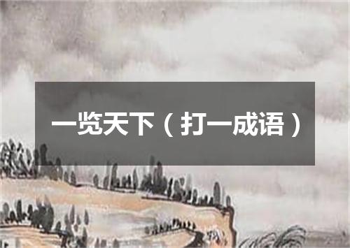 一览天下（打一成语）