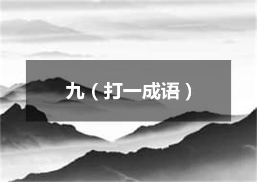 九（打一成语）