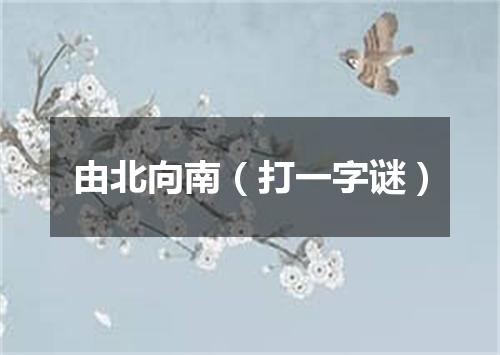 由北向南（打一字谜）