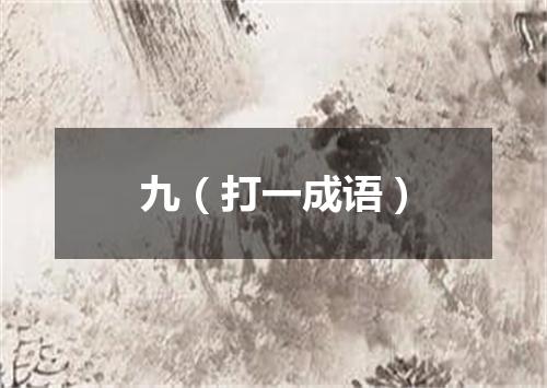 九（打一成语）