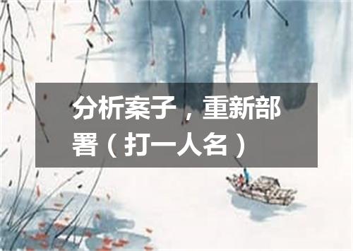 分析案子，重新部署（打一人名）