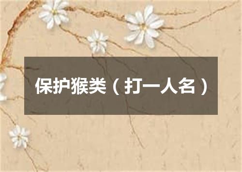 保护猴类（打一人名）