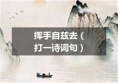 挥手自兹去（打一诗词句）