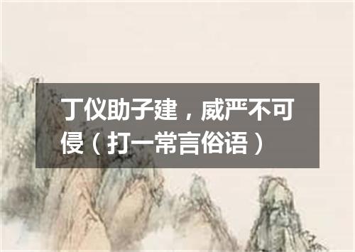 丁仪助子建，威严不可侵（打一常言俗语）