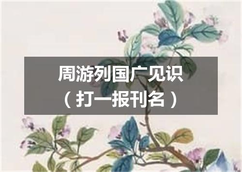 周游列国广见识（打一报刊名）