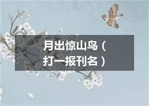 月出惊山鸟（打一报刊名）