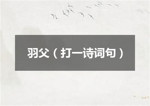 羽父（打一诗词句）